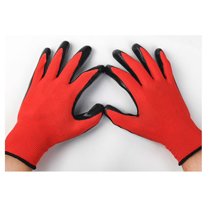 Palm coated latex nylon gloves