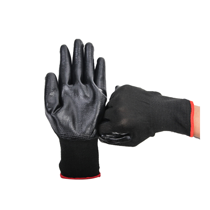 Palm coated latex nylon gloves